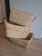 3 rieten manden, Ophalen