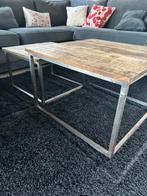 Robuuste salontafel set - gebruikt, goede staat, Gebruikt, 100 tot 150 cm, Minder dan 50 cm, Rechthoekig