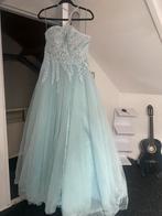 Galajurk groen blauw, Kleding | Dames, Ophalen of Verzenden, Zo goed als nieuw, Blauw, Trouwjurk