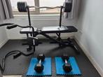 Krachttraining set-up incl puzzelvloer, Sport en Fitness, Fitnessmaterialen, Ophalen, Fitnessbank