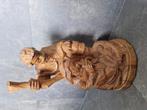 Houten beeld van Joseph Maria en Jezus, Antiek en Kunst, Kunst | Beelden en Houtsnijwerken, Ophalen of Verzenden