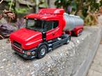 Tekno Scania torpedo Demo met tankoplegger, Hobby en Vrije tijd, Modelauto's | 1:50, Ophalen of Verzenden, Zo goed als nieuw, Bus of Vrachtwagen