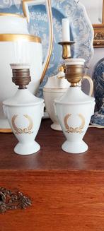 2 Porcelaine de Paris tafellampjes, Ophalen of Verzenden