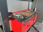 Tuscany 5 vlams modern rood fornuis NIEUW showroom model, Ophalen of Verzenden, Nieuw zonder verpakking, Fornuis, Frituur en Grillen