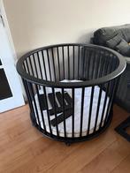 Ronde Bopita Box - Zwart (perfecte staat) inclusief matras, Ophalen, Gebruikt, Rond, In hoogte verstelbaar