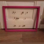 2 houten lijsten met wasknijpertjes, roze en wit, Minder dan 50 cm, Ophalen of Verzenden, Zo goed als nieuw, Minder dan 50 cm