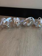 Glazen kestballeb met ornament ster en hart 4 stuks., Ophalen of Verzenden