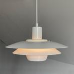 Jeka schalen LAMP wit vintage Deens design Mid Century retro, Gebruikt, Ophalen of Verzenden, Metaal, Minder dan 50 cm