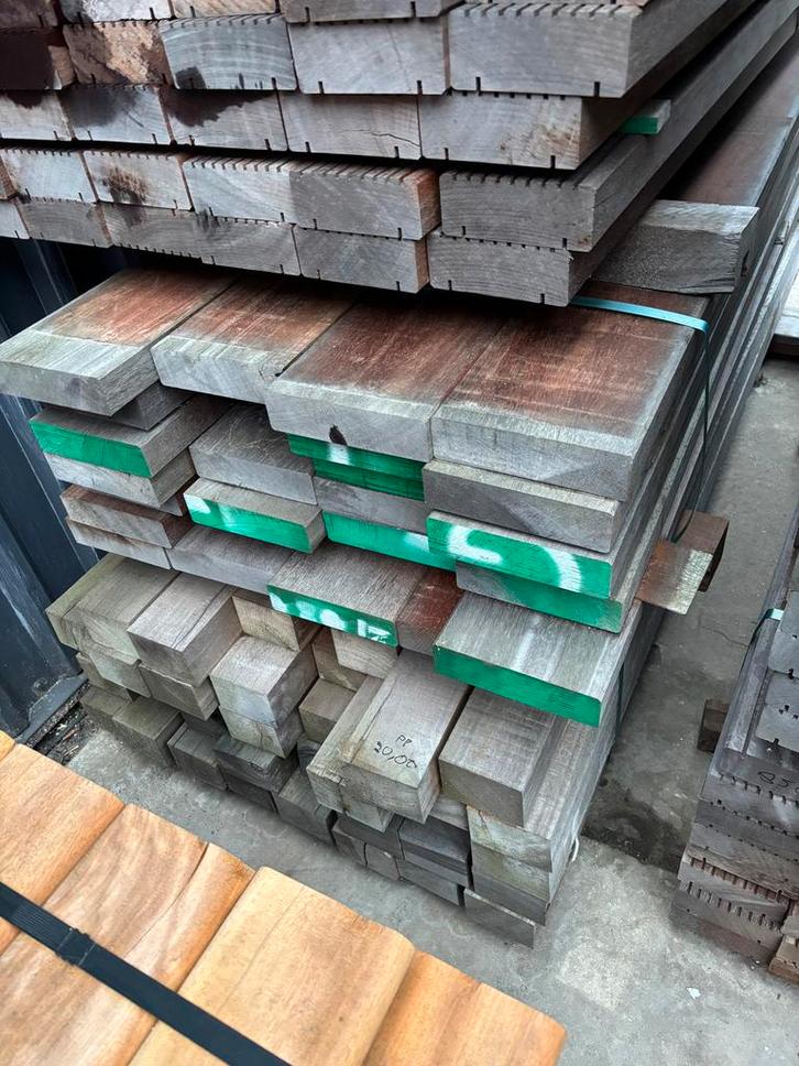 Hardhout Azobe & Bankirai - Grote Partij, Doe-het-zelf en Verbouw, Hout en Planken, Gebruikt, Plank, Overige houtsoorten, 300 cm of meer