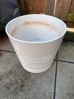 IKEA MUSKOT Bloempotten - 2 stuks, Wit, 24cm, Tuin en Terras, Bloempotten, Ophalen, Kunststof, Gebruikt, Rond
