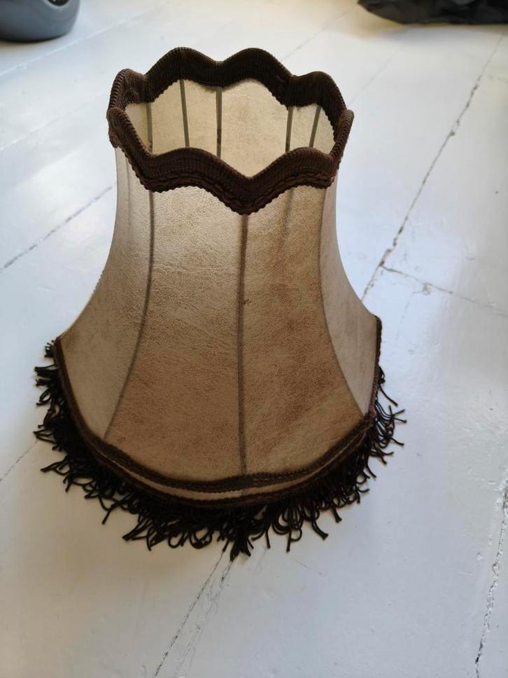 Retro Lampenkap Carnaval Stijl, Huis en Inrichting, Lampen | Lampenkappen, Gebruikt, Minder dan 25 cm, Overige vormen, Beige, Bruin