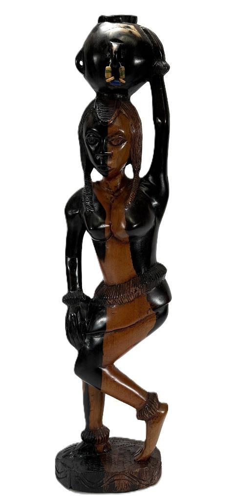 Houten Makonde beeld, midden 20e eeuw, Tanzania, Antiek en Kunst, Kunst | Niet-Westerse kunst, Ophalen of Verzenden