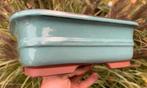 Bonsai schaal Turquoise geglazuurd Koreaans 26,6x19,7x9,1, Nieuw, Ophalen of Verzenden, Minder dan 25 cm, Aardewerk