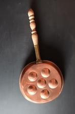 Koperen slakken- of escargots-pan, Antiek en Kunst, Ophalen of Verzenden, Koper