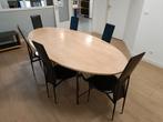 Tafel 240cm ovaal incl. 6 stuks Fasem stoel, Ophalen, Gebruikt, 100 tot 150 cm, 200 cm of meer