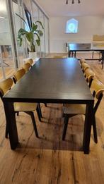 Grote zwarte eettafel / vergadertafel, Huis en Inrichting, Tafels | Eettafels, Ophalen, 200 cm of meer, 50 tot 100 cm, Vijf personen of meer