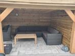 Loungebank met salontafel 280x220, 250 tot 300 cm, Hoekbank, Zo goed als nieuw, Vierpersoons of meer