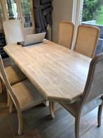 rechthoekige travertin eettafel - 180x92, Huis en Inrichting, Tafels | Eettafels, Zo goed als nieuw, Vijf personen of meer, 150 tot 200 cm