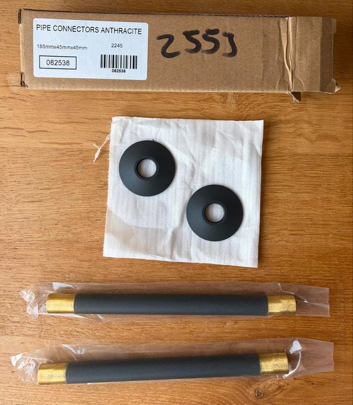 Hudson Reed Radiatorbuizen Anthracite, Doe-het-zelf en Verbouw, Buizen en Afvoer, Nieuw, Rechte buis, Overige materialen, Minder dan 2 meter