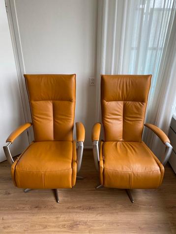 Leren lounge stoelen set van 2 beschikbaar voor biedingen