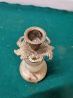 Kandelaar marmer en messing op voet, Huis en Inrichting, Woonaccessoires | Kandelaars en Kaarsen, Ophalen of Verzenden, 'T Olde Gre-j