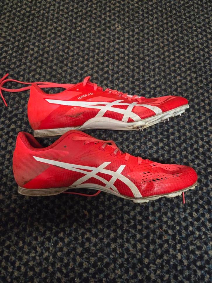 Asics hyper mid 8 atletiekschoenen, Sport en Fitness, Loopsport en Atletiek, Zo goed als nieuw, Spikes, Asics, Ophalen of Verzenden