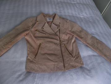 roze leer jasje suède jacket met gouden ritsen Vero Moda: M beschikbaar voor biedingen