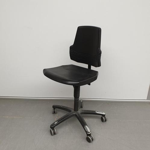 Score werkplaatsstoel / bureaustoel - zwarte PU kunststof zi, Huis en Inrichting, Stoelen, Gebruikt