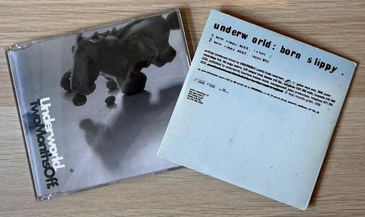 UNDERWORLD - Born slippy & Two months off (2 maxi CDs), Cd's en Dvd's, Cd's | Dance en House, Zo goed als nieuw, Techno of Trance