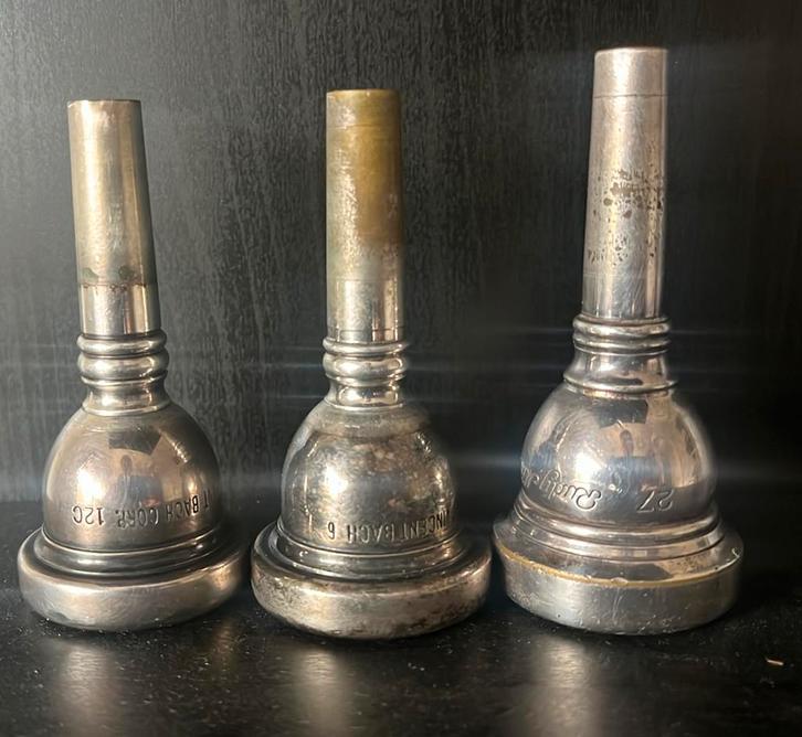 Mondstukken trombone, Muziek en Instrumenten, Blaasinstrumenten | Trombones, Gebruikt, Overige typen, Ophalen of Verzenden