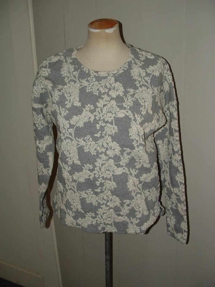 Le temps des cerises Rococo 172 top maat S, Kleding | Dames, Tops, Zo goed als nieuw, Maat 36 (S), Grijs, Lange mouw, Ophalen of Verzenden