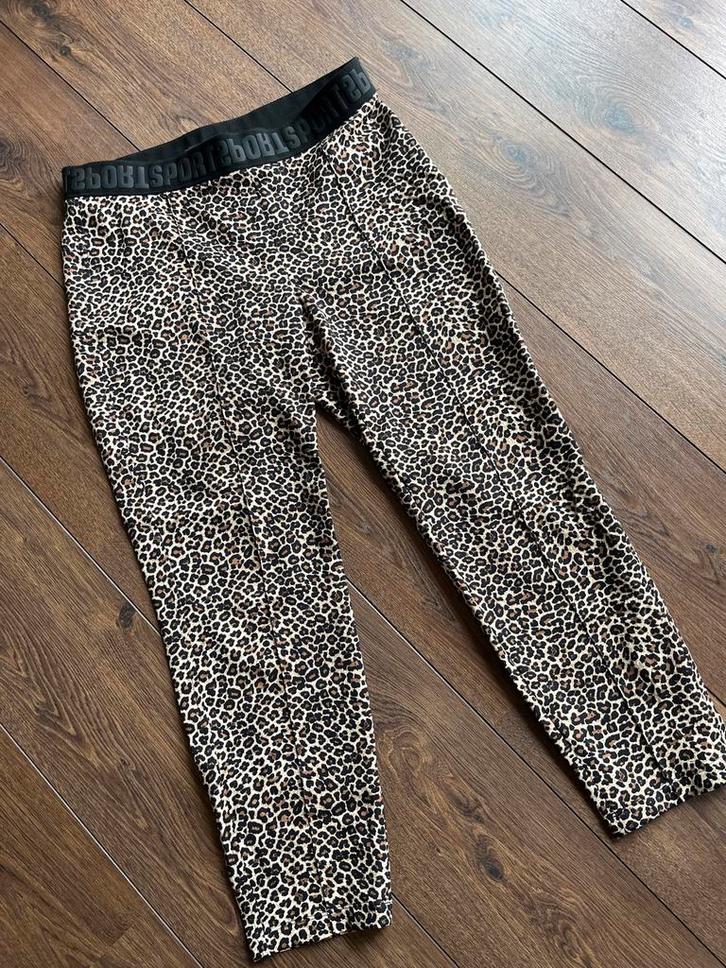 Marc Cain Leopard  scuba broek- Maat L, Kleding | Dames, Broeken en Pantalons, Nieuw, Maat 42/44 (L), Bruin, Lang, Ophalen of Verzenden