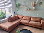 Hoekbank cognac links, Ophalen, 250 tot 300 cm, Hoekbank, 150 cm of meer
