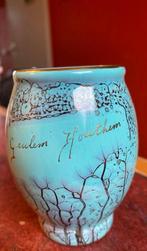 Geulem Houthem lepelvaasje vaasje art deco licht groen/blauw, Antiek en Kunst, Ophalen of Verzenden