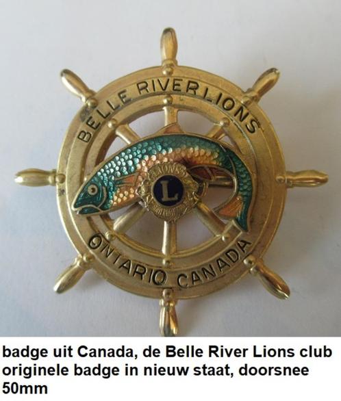 Canada, unieke speld van THE LIONS CLUB, the Belle river, Verzamelen, Speldjes, Pins en Buttons, Nieuw, Overige onderwerpen, Verzenden