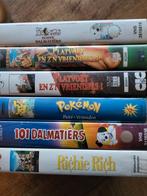 6  VHS  banden voor 10 euro, Alle leeftijden, Ophalen of Verzenden, Gebruikt, Tekenfilms en Animatie