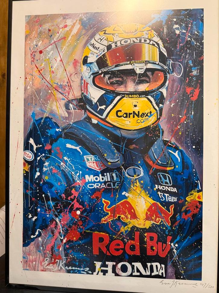 Max Verstappen Litho - Eric Jan Kremer - 147/500, Antiek en Kunst, Kunst | Litho's en Zeefdrukken, Ophalen