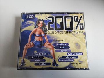 200% Club Dance Future Trance 4dubbelcd  beschikbaar voor biedingen