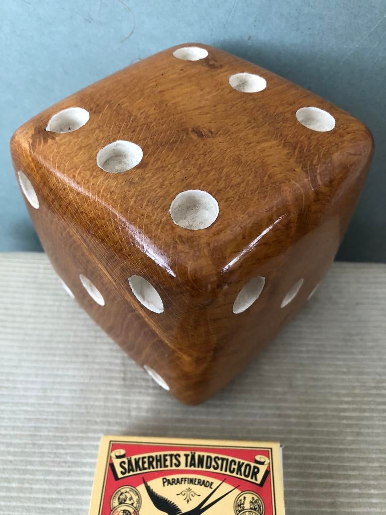 Dobbelsteen, hout, groot formaat!, Ophalen of Verzenden, Gebruikt