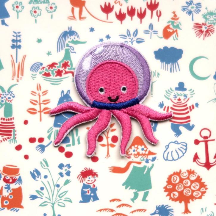 Octopus Astronaut sticker patch badge embleem applicatie, Hobby en Vrije tijd, Kledingapplicaties en Hotfix, Nieuw, Overige applicaties