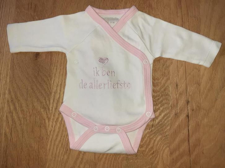 7 X Rompers met Tekst + Mutsjes + Slofjes Mt 50-56, Kinderen en Baby's, Babykleding | Overige, Nieuw, Jongetje of Meisje, Ophalen of Verzenden