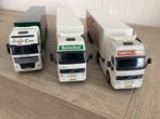 3 Mooie Dranken Vrachtwagens 2x Volvo 1x DAF met Spiegels, Ophalen of Verzenden, Bus of Vrachtwagen, Zo goed als nieuw, Lion Toys