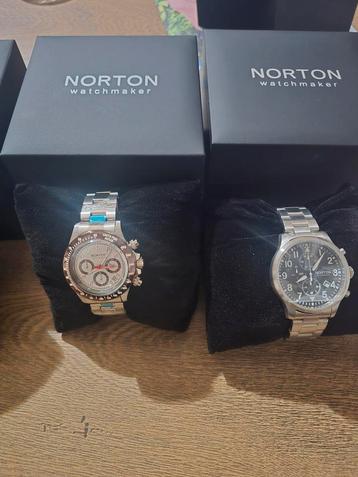 4 Nieuwe Norton horloges,TULLIO, CICERONE, JANUS, NAVIGATOR  beschikbaar voor biedingen