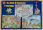 Jan van Haasteren  - 3x1000 stuks, Ophalen of Verzenden, 500 t/m 1500 stukjes, Zo goed als nieuw, Legpuzzel