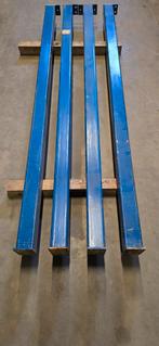4x Staander / kolom / paal. Lengte 245cm uit koker 100x100mm, Ophalen, Gebruikt, IJzer