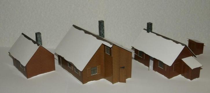 Russisch dorp in 1:100 (FoW e.d.) - papieren bouwplaat, Hobby en Vrije tijd, Wargaming, Nieuw, Historisch, Toebehoren, Geverfd