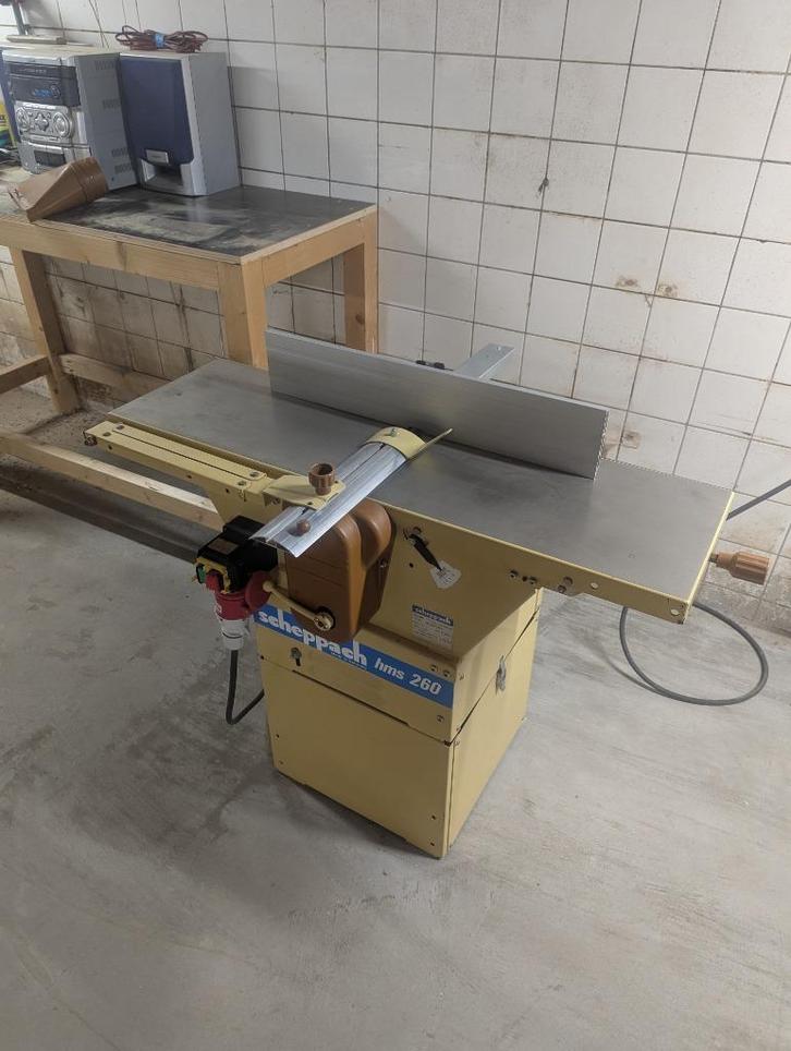 Scheppach vlak en vandiktebank met afzuiging, krachtstroom, Doe-het-zelf en Verbouw, Schaafmachines, Gebruikt, Elektrisch, Ophalen
