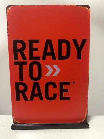 Ready to Race , metalen tekstbord (Old Look) beschikbaar voor biedingen