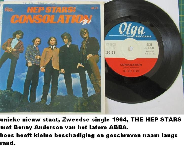 Zweedse single, 1964, THE HEPSTARS met Benny van ABBA, Cd's en Dvd's, Vinyl | Overige Vinyl, Zo goed als nieuw, Overige formaten