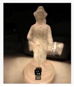 Prachtig mat glazen beeld, man, 14 cm hoog, licht erachter, Ophalen of Verzenden